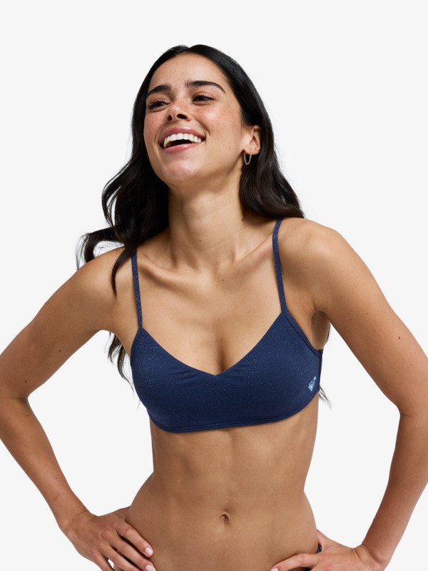 Roxy Shine Bralette Haut de bikini bralette Bleu Femme