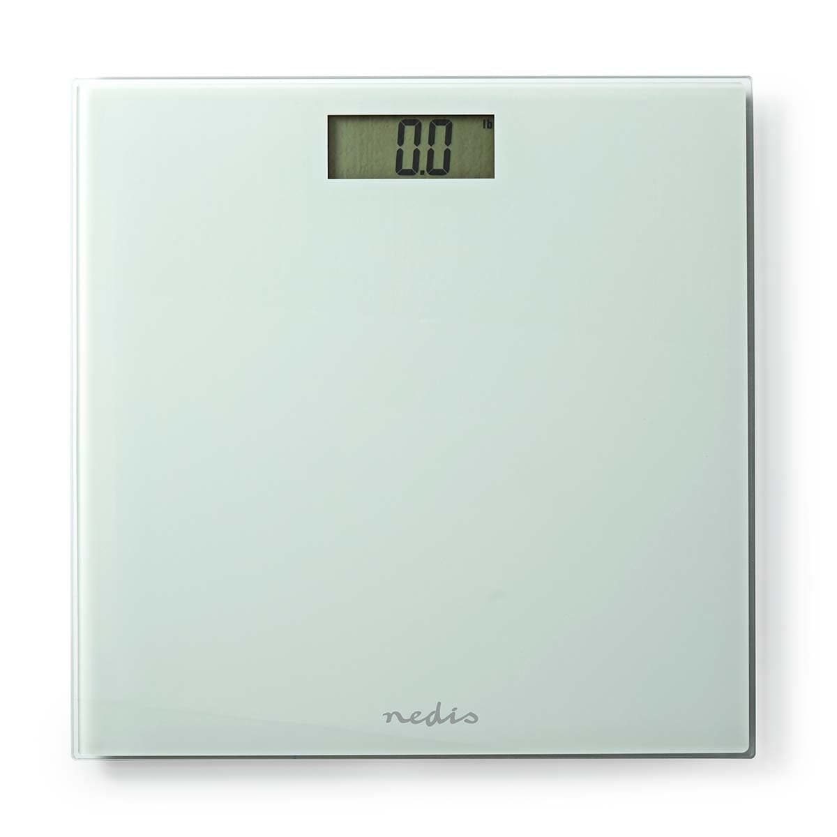 Nedis Personvekt | Digital | Hvit | Herdet Glass | Maksimal vekttrykk: 150 kg
