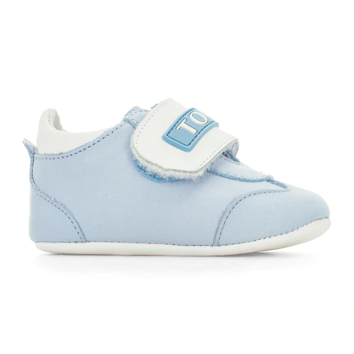 Botas esportivas TOUS em couro azul com fecho de velcro.