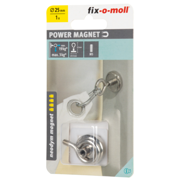 Magneet Neodymium met oog 25x42mm