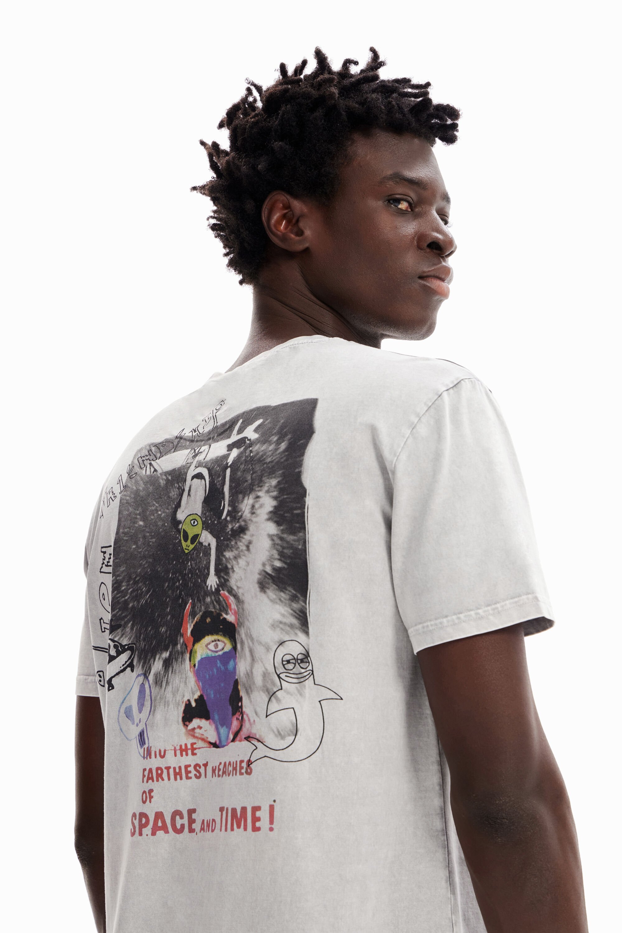 T-shirt délavé aliens