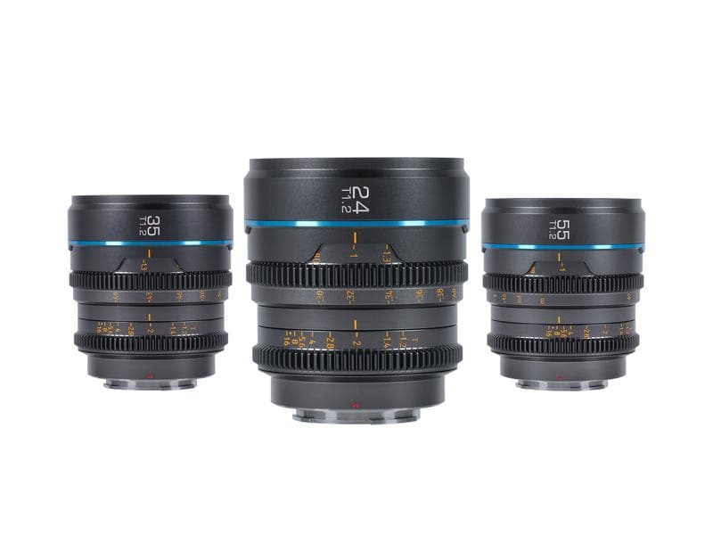Sirui Festbrennweite Nightwalker 24 35&55mm T1.2 – Sony E-M Cine-Objektiv für E Mount-Kameras