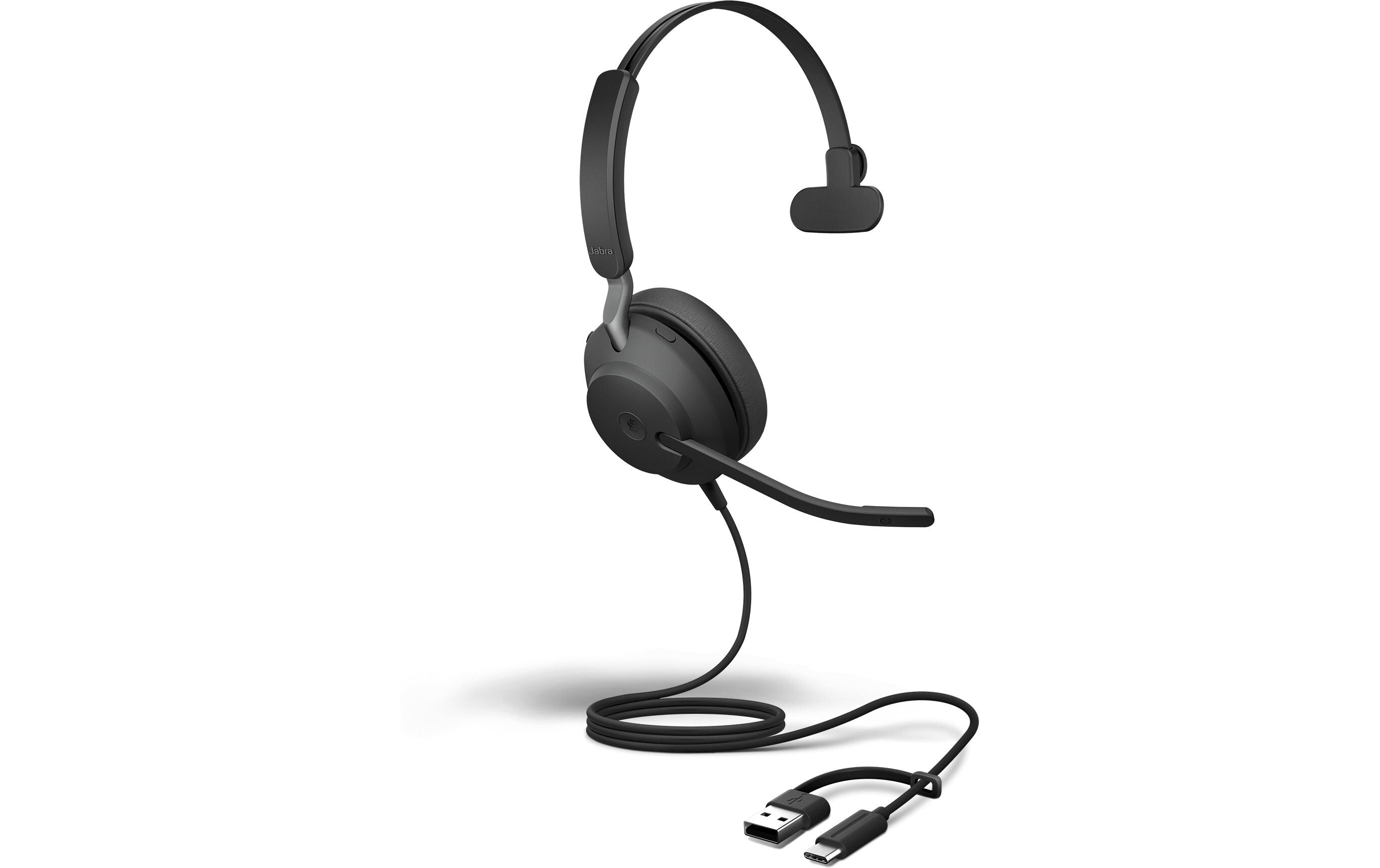 Headset Evolve2 40 SE Mono MS USB C/A<br>Headset mit passiver Geräuschisolierung und Noise-Cancelling-Mikrofon