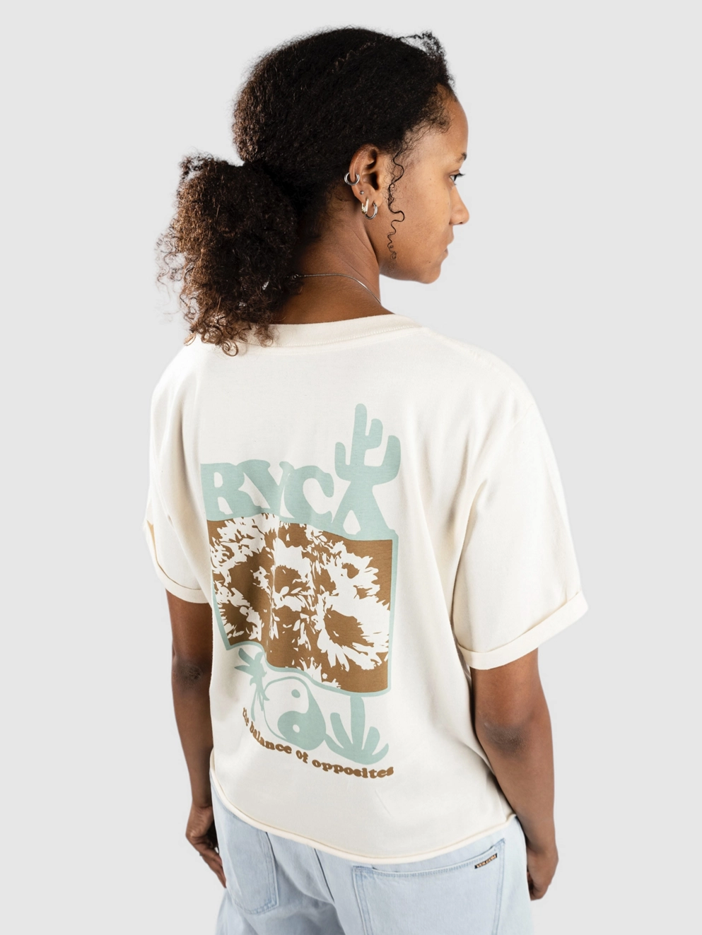 RVCA Out Back Cuffed T-Shirt unbleached