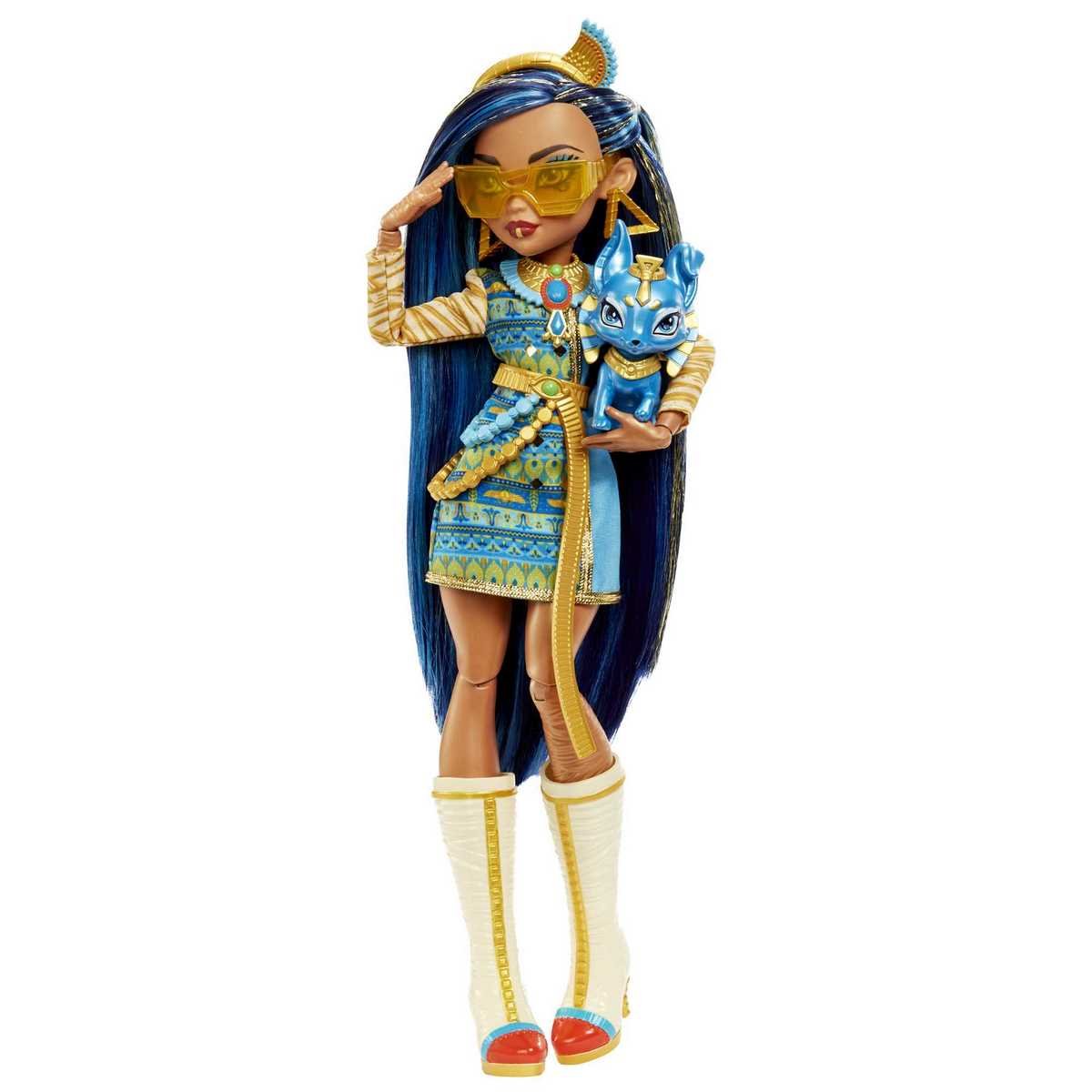 Monster High - Poupée Mannequin Clea de NIle avec son animal Toutankhamon