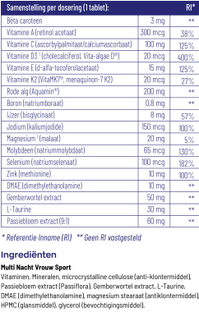 Vitakruid Multi Nacht Vrouw Sport Tabletten 90TB
