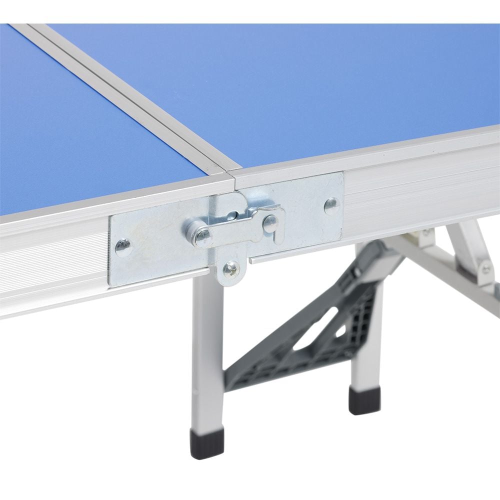 Table valise pliante avec sièges bleu