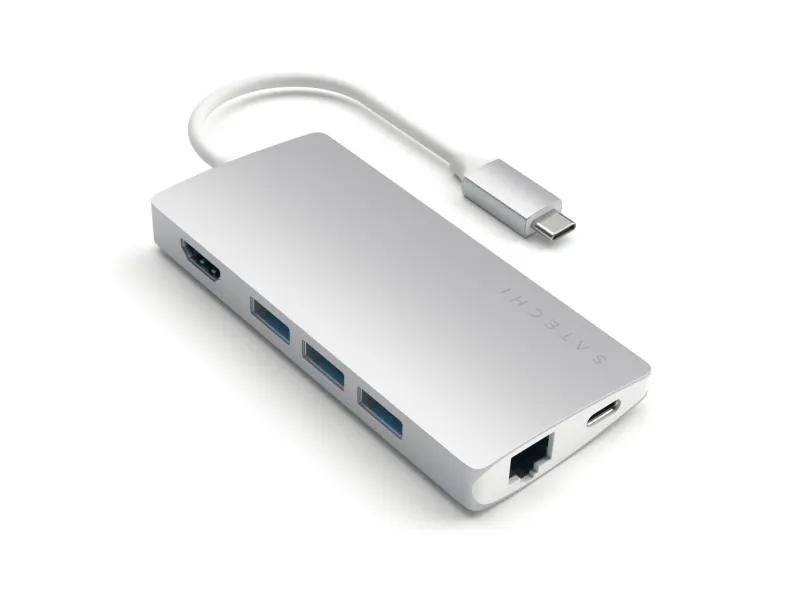 Satechi TYPE-C MULTI-PORT ADAPTER 4K WITH ETHERNET V2 - Dockingstation - USB-C / Thunderbolt 3 - HDMI - 1GbE