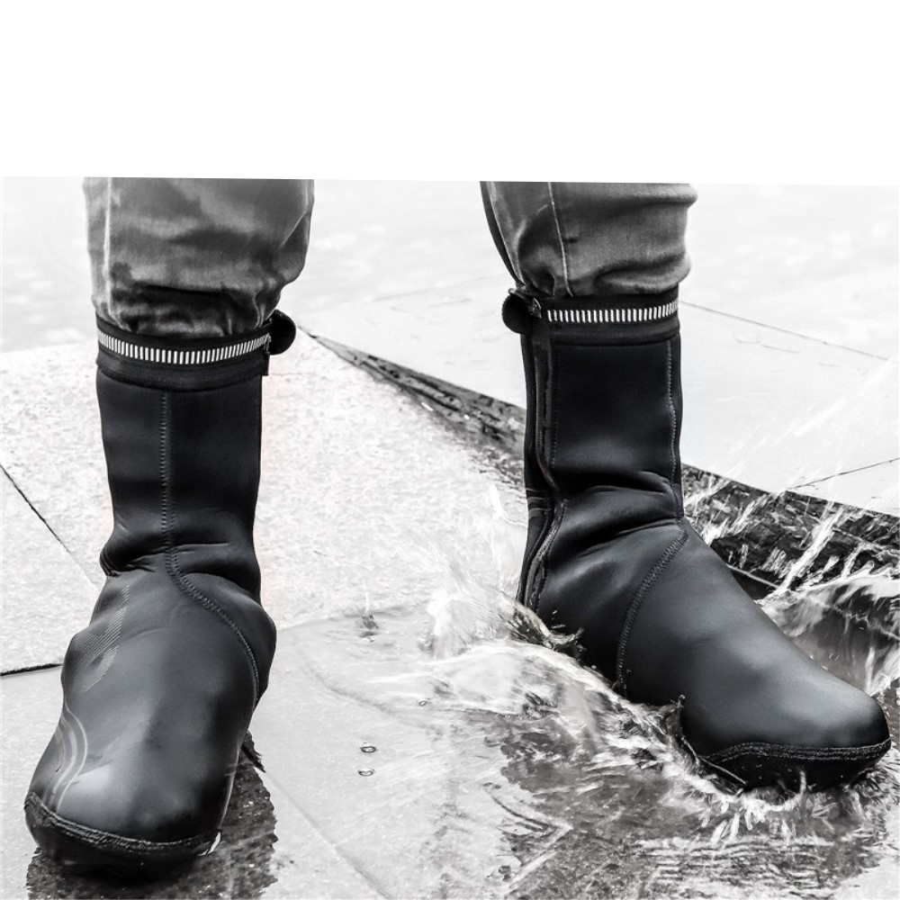 (Gr. M) Thermo Neopren Velo / Motorrad Schuhüberzieher - Schwarz