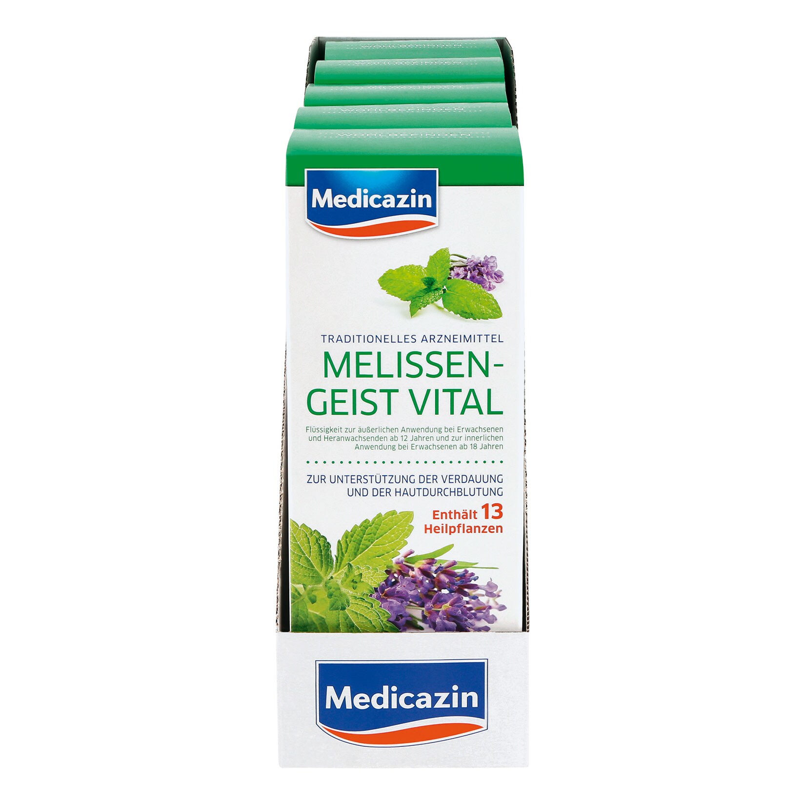 Medicazin Melissengeist Vital 500 ml, 5er Pack
