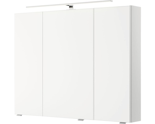 Pelipal Xpressline 4035 spiegelkast, 90 x 14,5 x 70,3 cm, wit, 3-deurs, LED, IP44