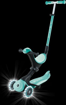Globber Go-Up Deluxe Lights 3-hjuls Sparkesykkel, Dark Mint