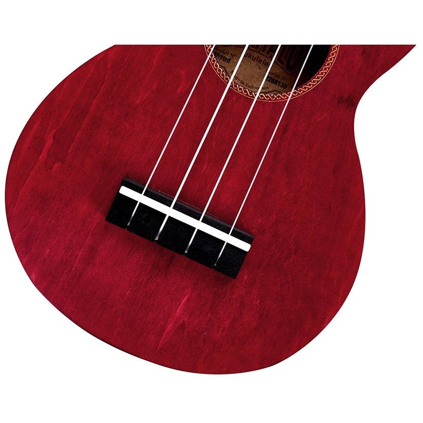 Mahalo MS1TRD Slimline Series sopraan ukelele transparent red