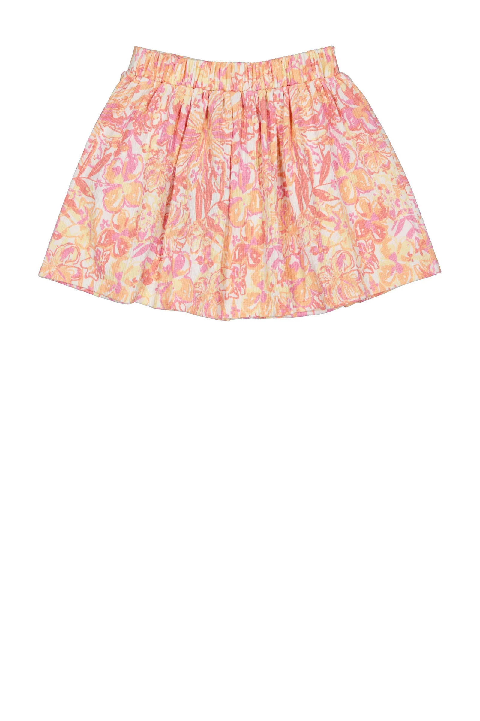 Quapi gebloemde rok BRAGE roze/oranje/geel