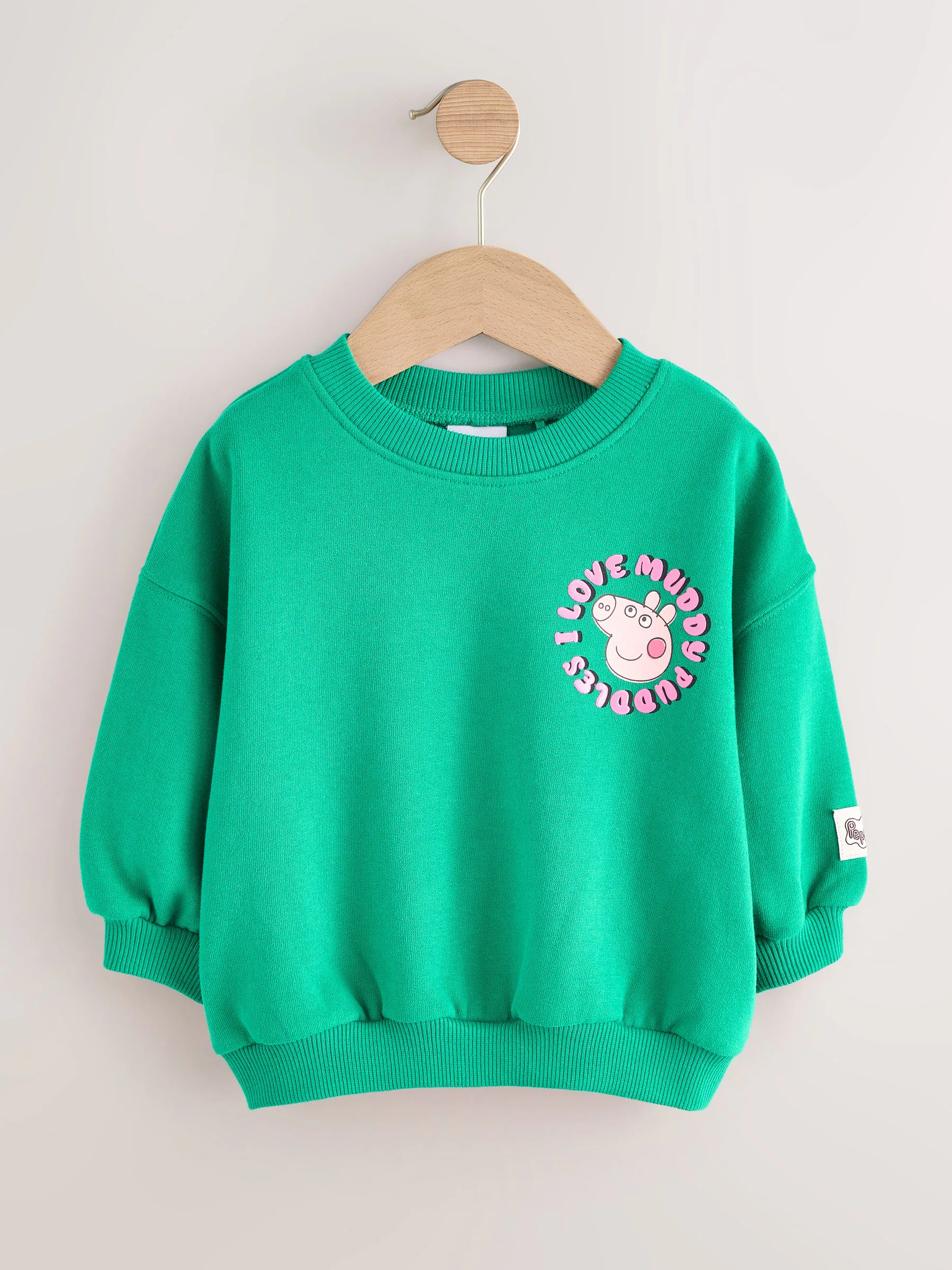 Groen - Peppa Pig sweatshirt met ronde hals (3mnd -7jr)