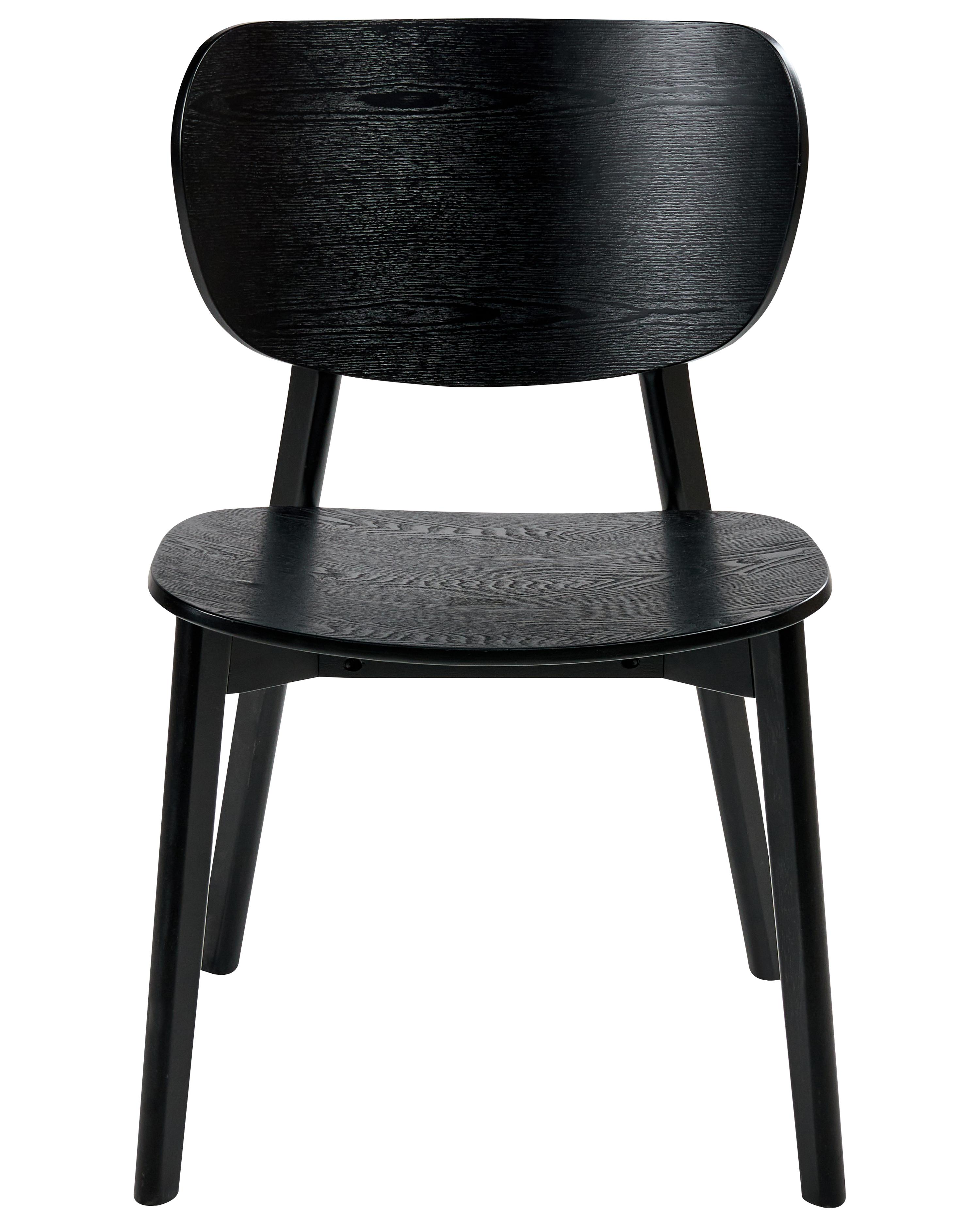 Set van 2 eetkamerstoelen OVERLY Hout Zwart
