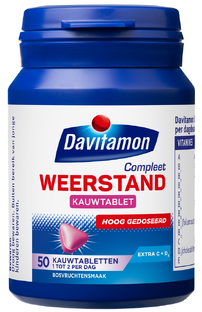Davitamon Compleet Weerstand Hoog Gedoseerd Kauwtabletten 50KTB