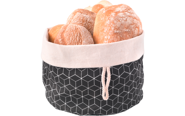 Metaltex Faltbarer Brotkorb aus Baumwolle mit Knopf-Verschluss