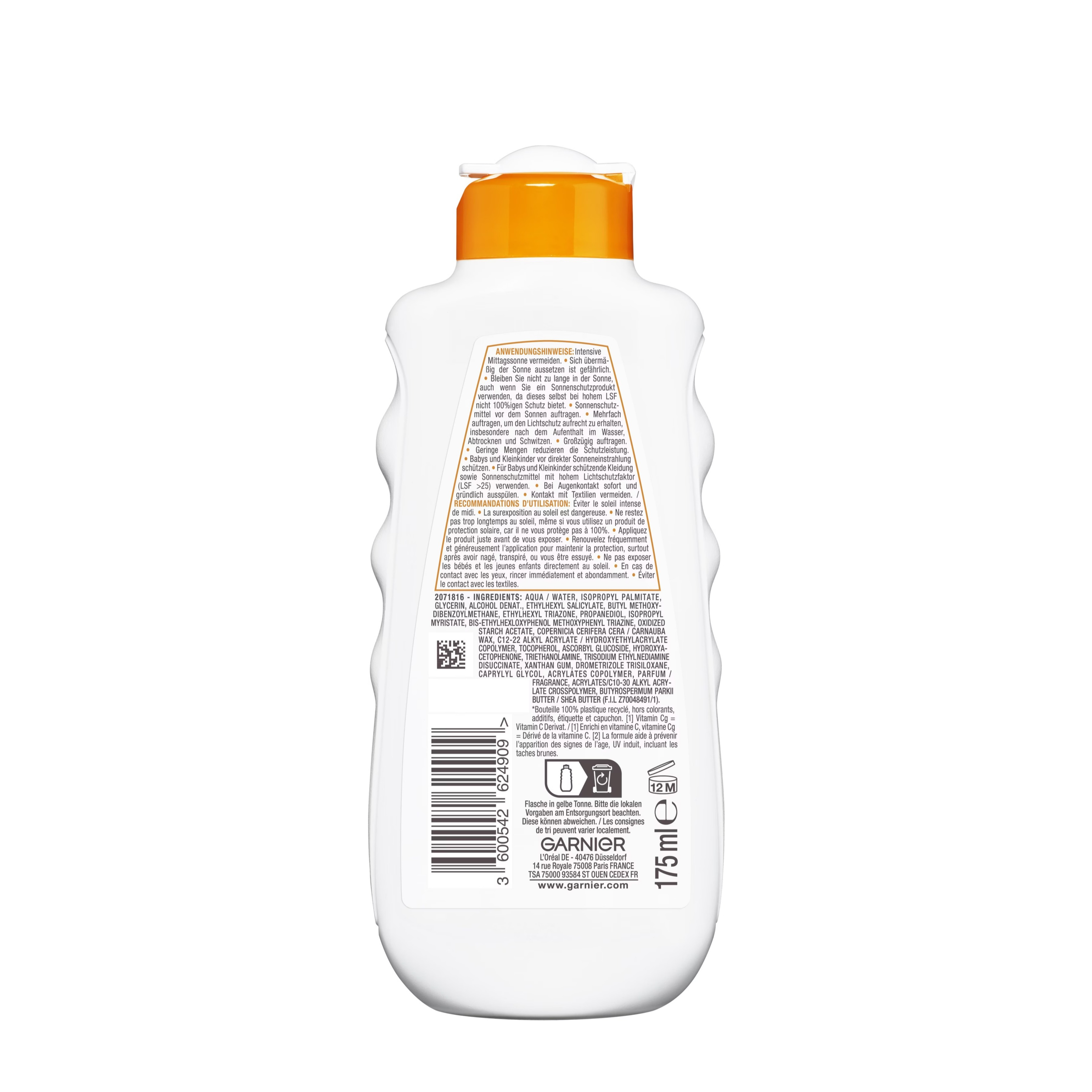 (175ml) Ambre Solaire Hydra 24 Sonnenschutz Milch Sonnencreme LSF 30