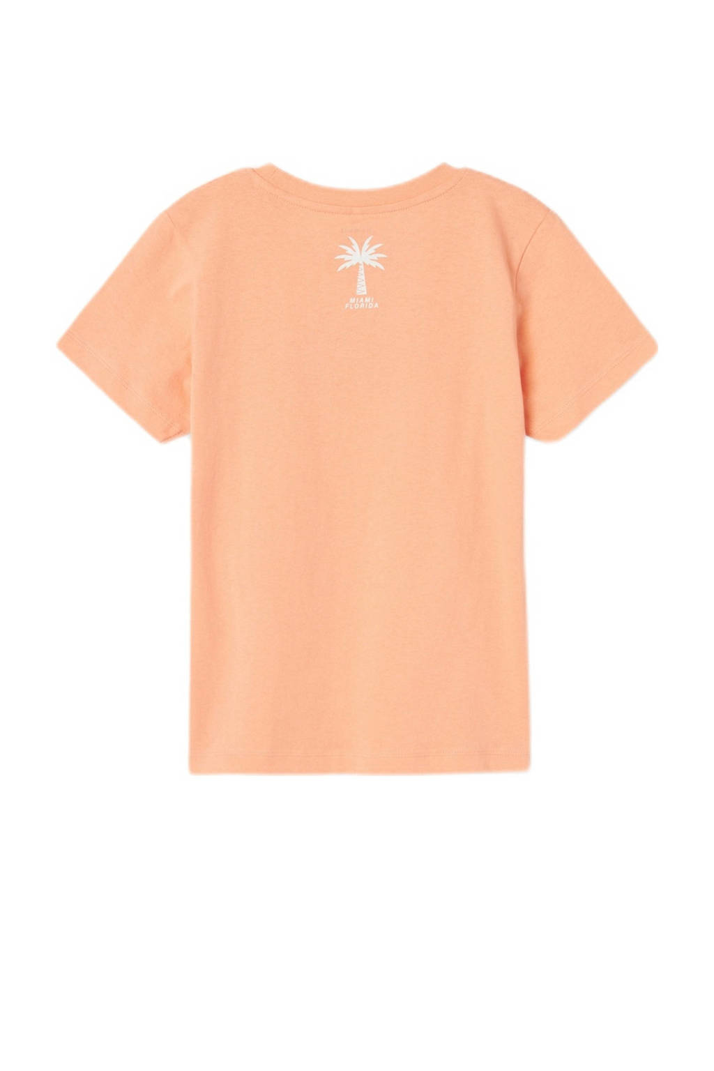 NAME IT T-shirt NKMHALBERT met printopdruk zachtoranje