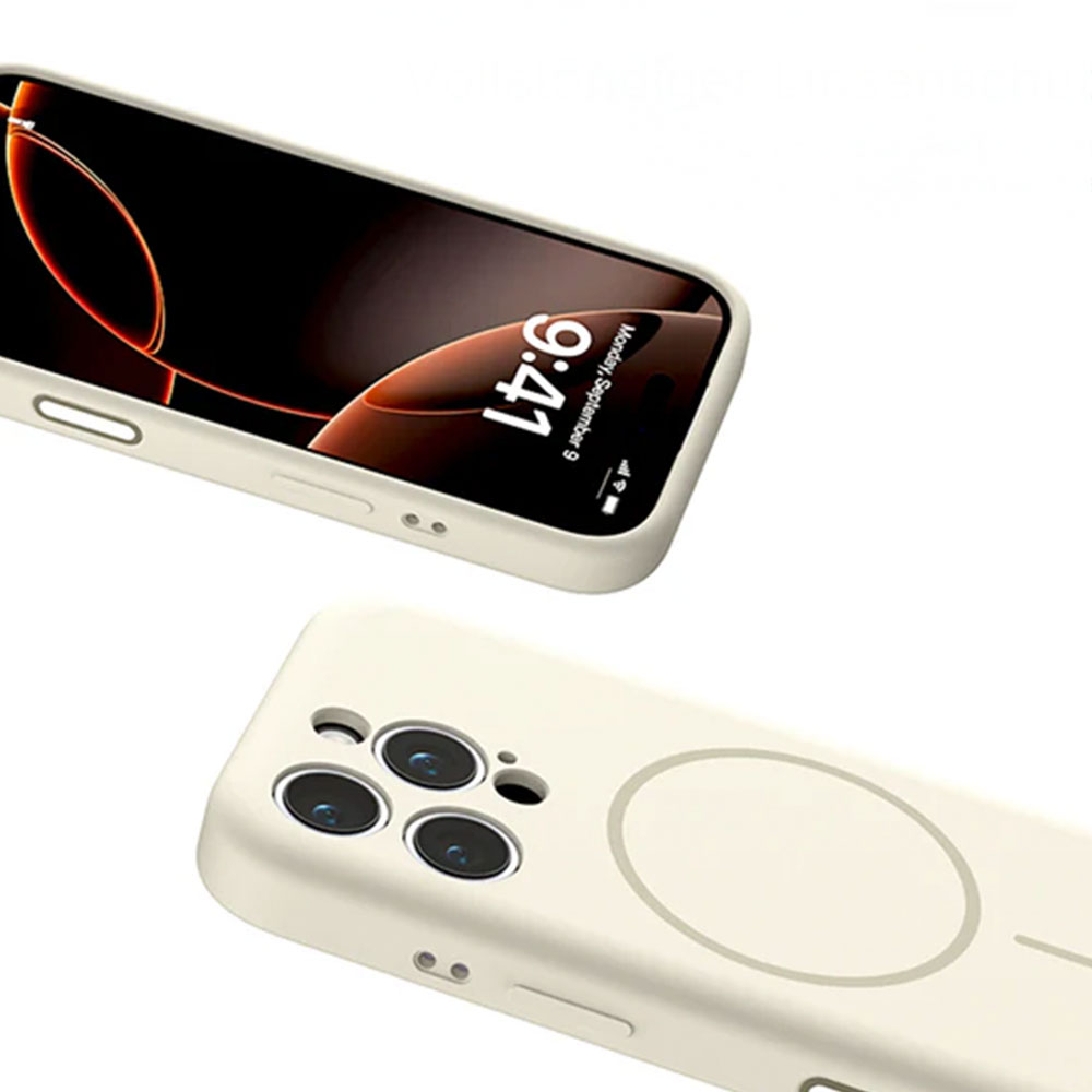 iPhone 16 Pro Max MagSafe (Slim Look) Silikon Case Hülle mit Kameraschutz - Lila