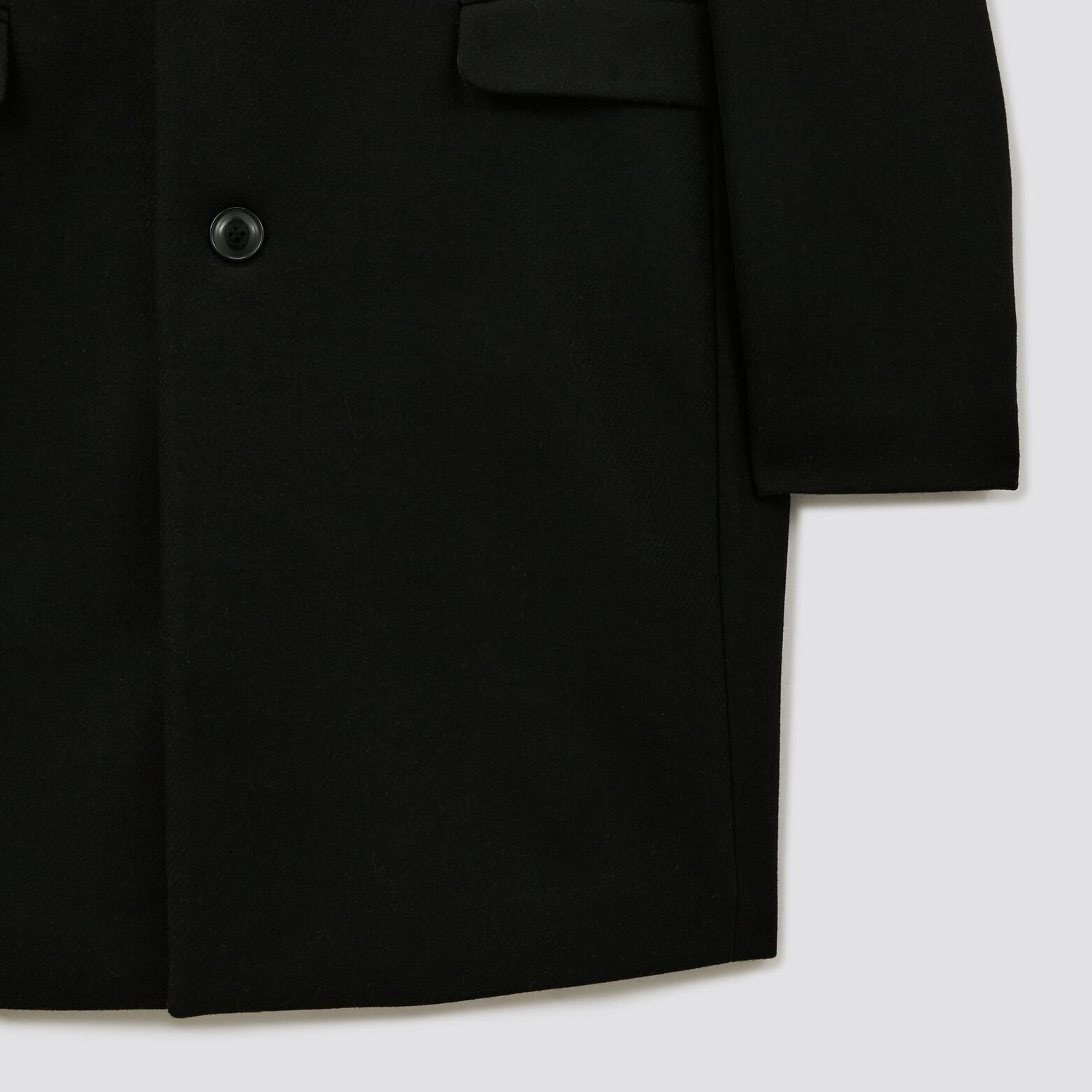 Manteau en laine italienne majoritaire Noir