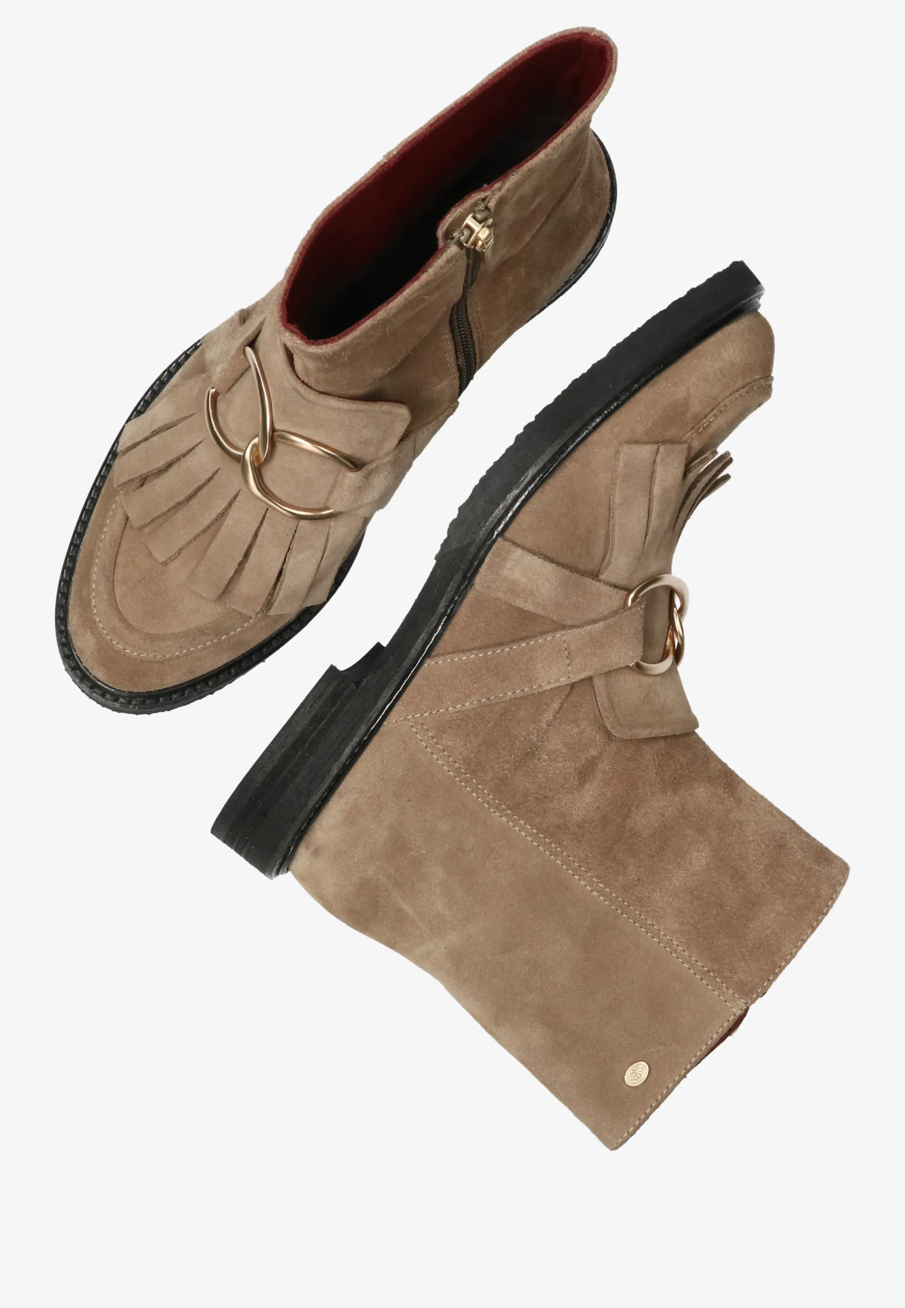 PARIS HAY ankle boot suede Dark Taupe