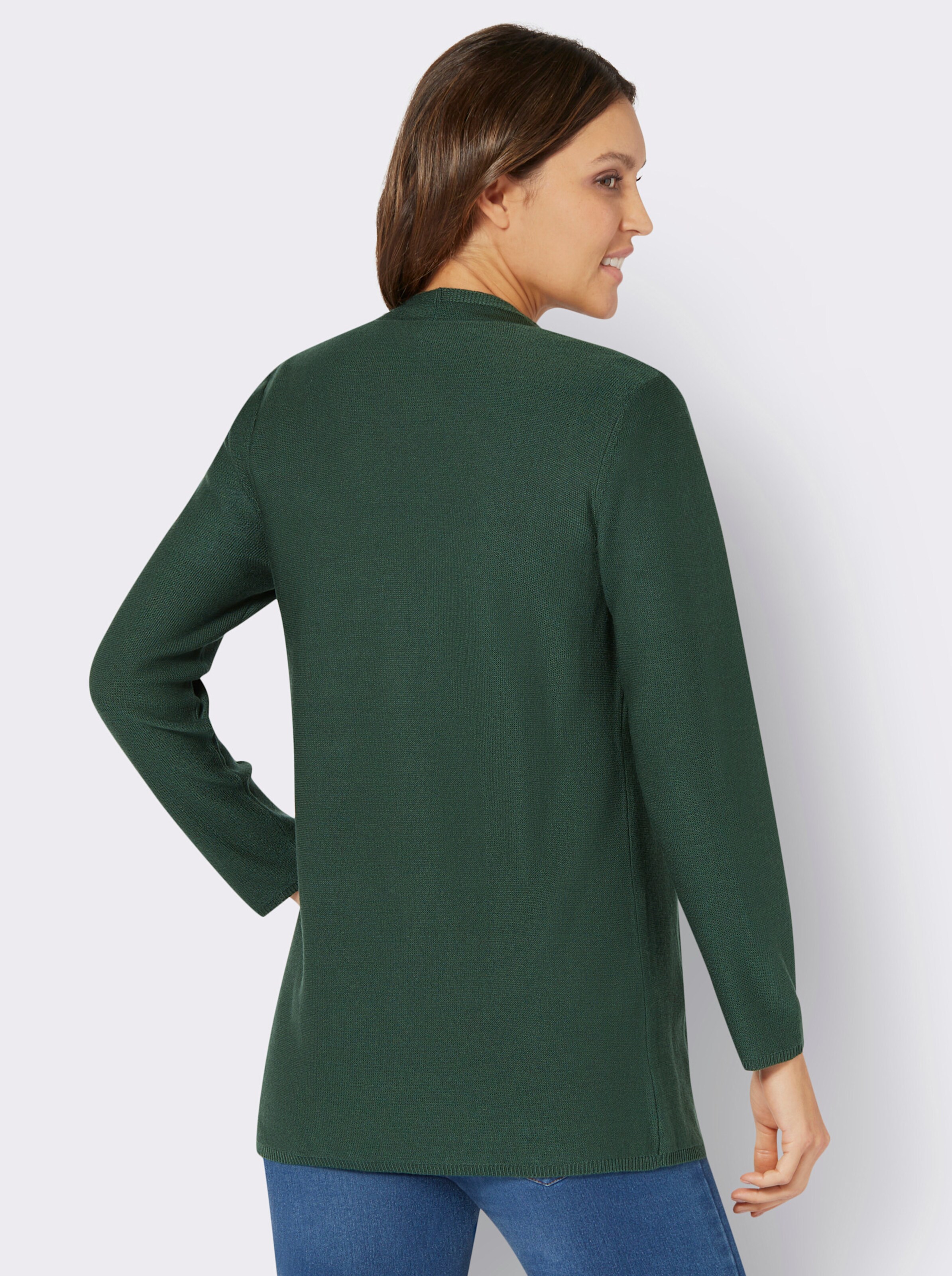 Long-Strickjacke