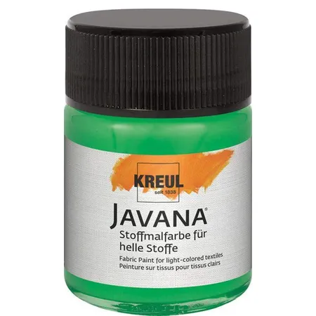 KREUL Javana Stoffmalfarbe für helle Stoffe Brillantgrün 50 ml