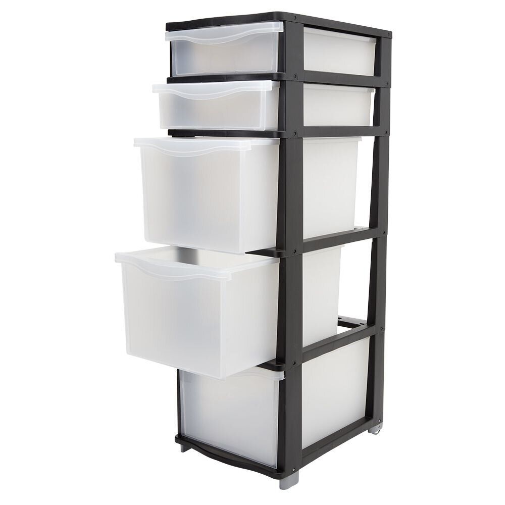Tour de rangement 5 tiroirs L37xl26,8xH81,5cm