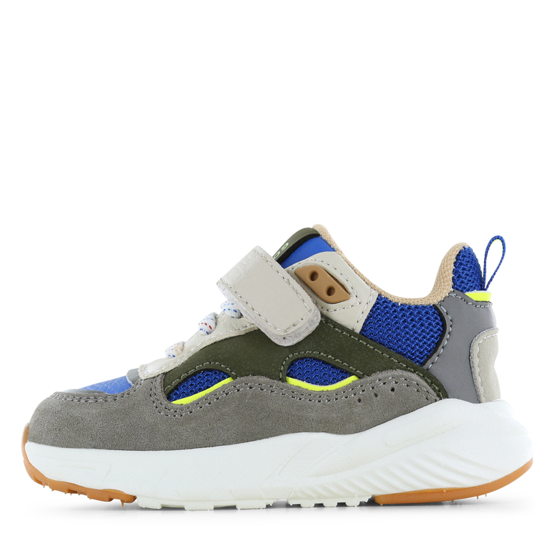 Go Banana’s grijze sneaker Mesh, Microfiber leer, Suède | Jongens schoenen