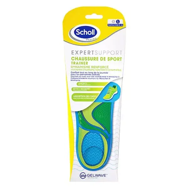 Palmilhas Scholl Expert Support para calçados esportivos, tamanhos 40 a 46,5.
