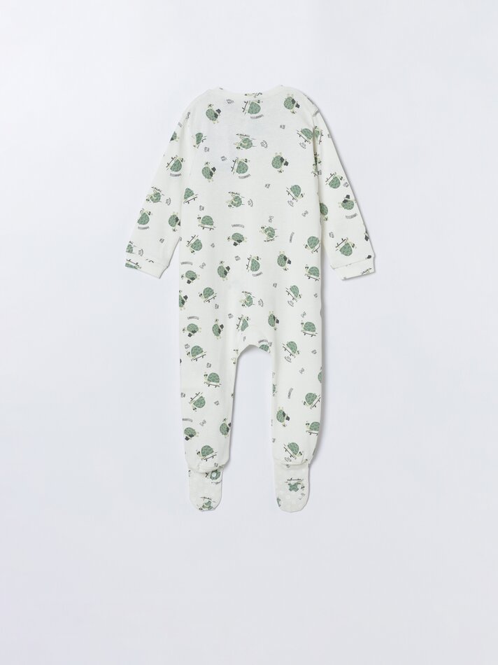 Conjunto de 2 pijamas com zíper - Verde Pastel