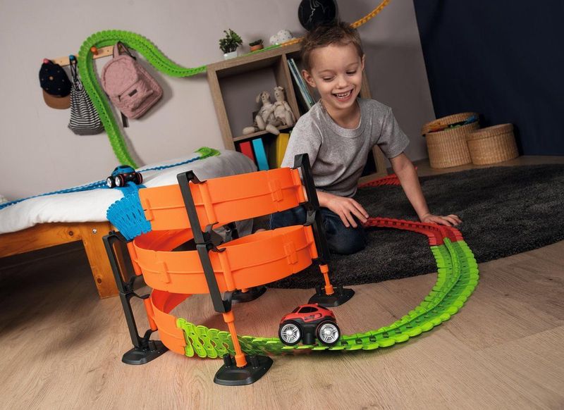 Smoby - FleXtreme Superlooping Kit - Uitbreiding voor Racebanen - Geschikt voor Kinderen vanaf 4 Jaar