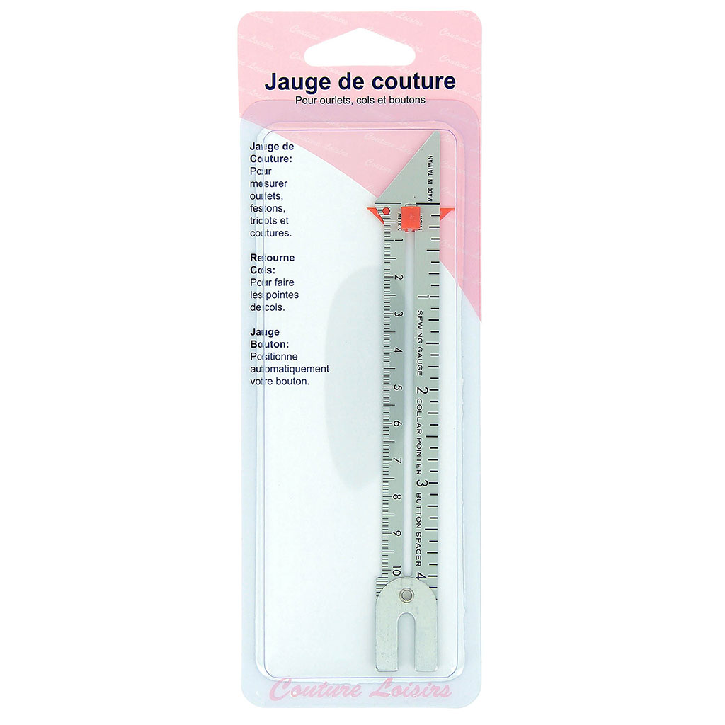 Jauge de couture ourlet/col/bouton