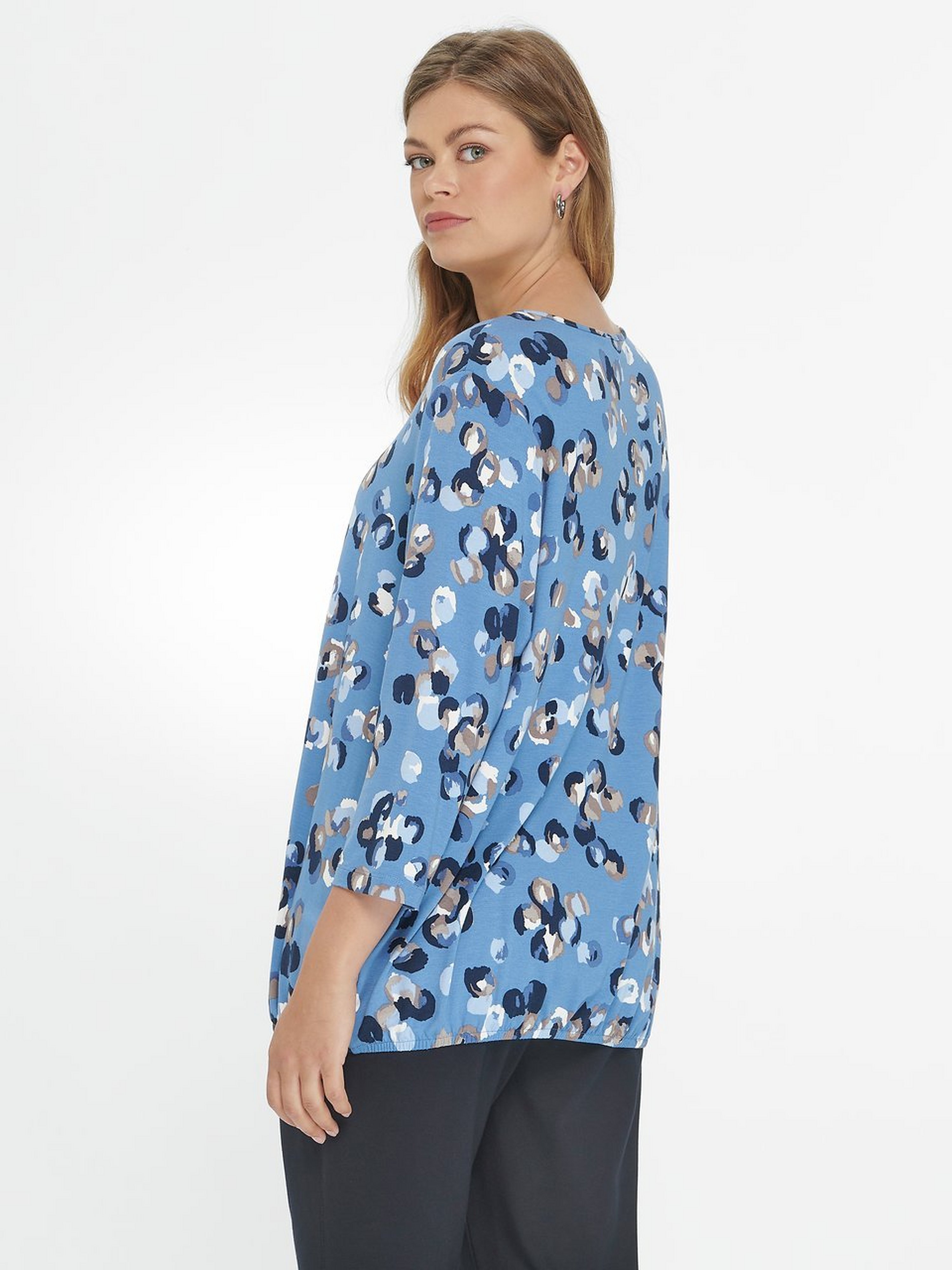Rundhals-Shirt mit 3/4-Arm