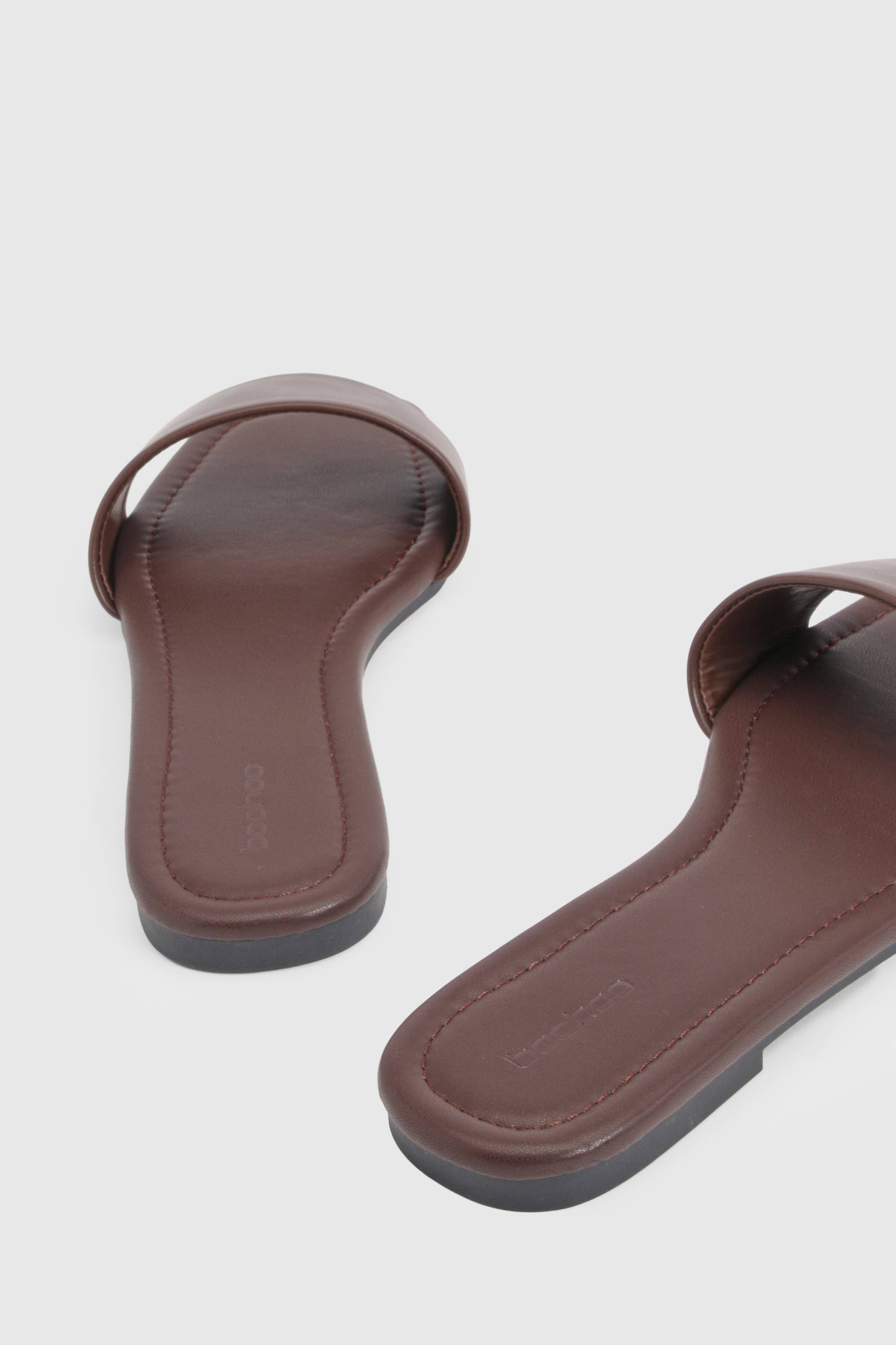 boohoo Mules À Bout Carré Basiques
