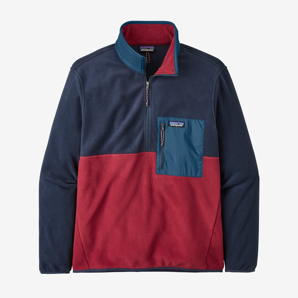 Microdini Herren-Fleecepullover mit halbem Reißverschluss