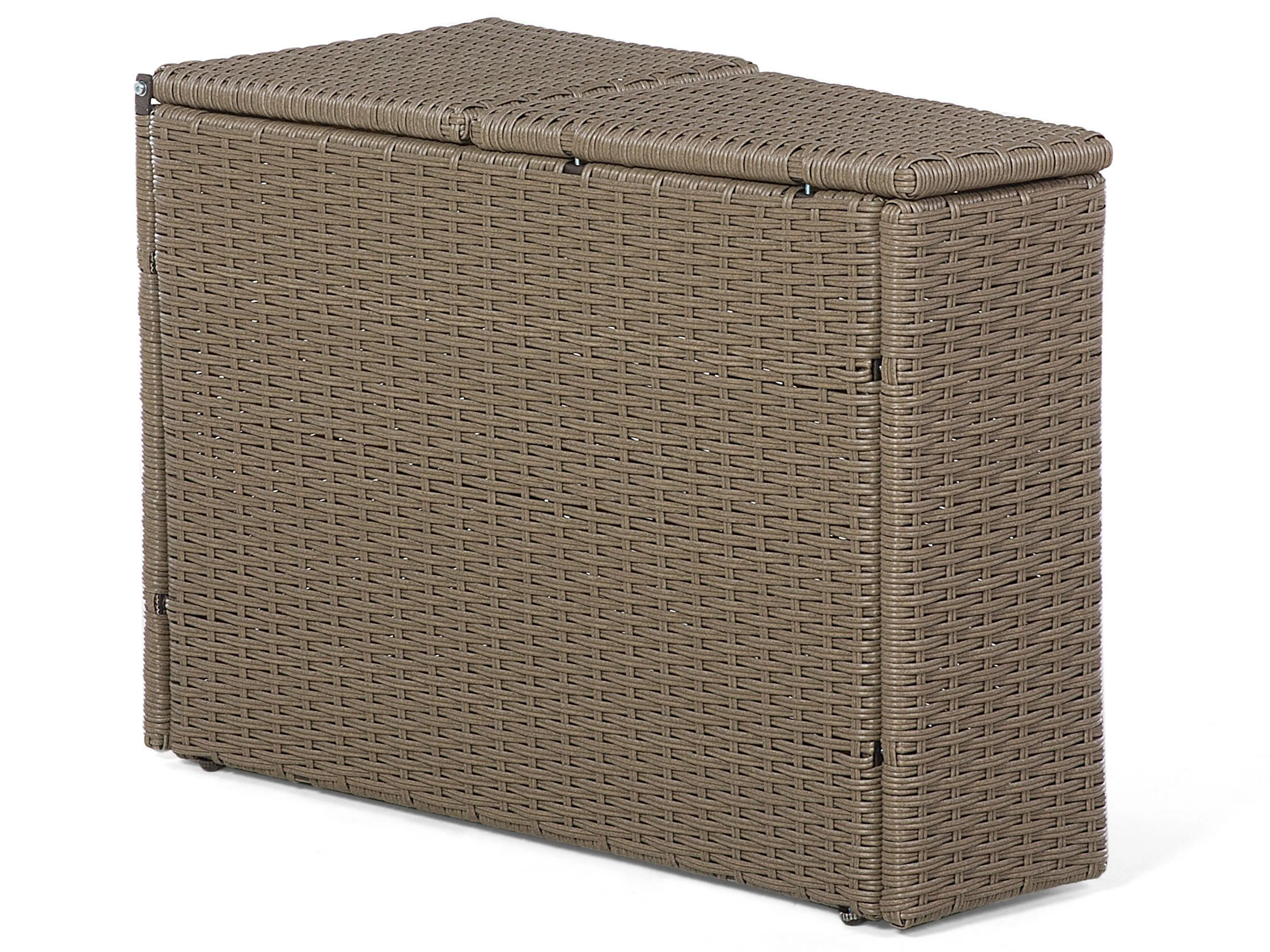 Loungeset met tafel 9-zits SEVERO PE rotan Bruin