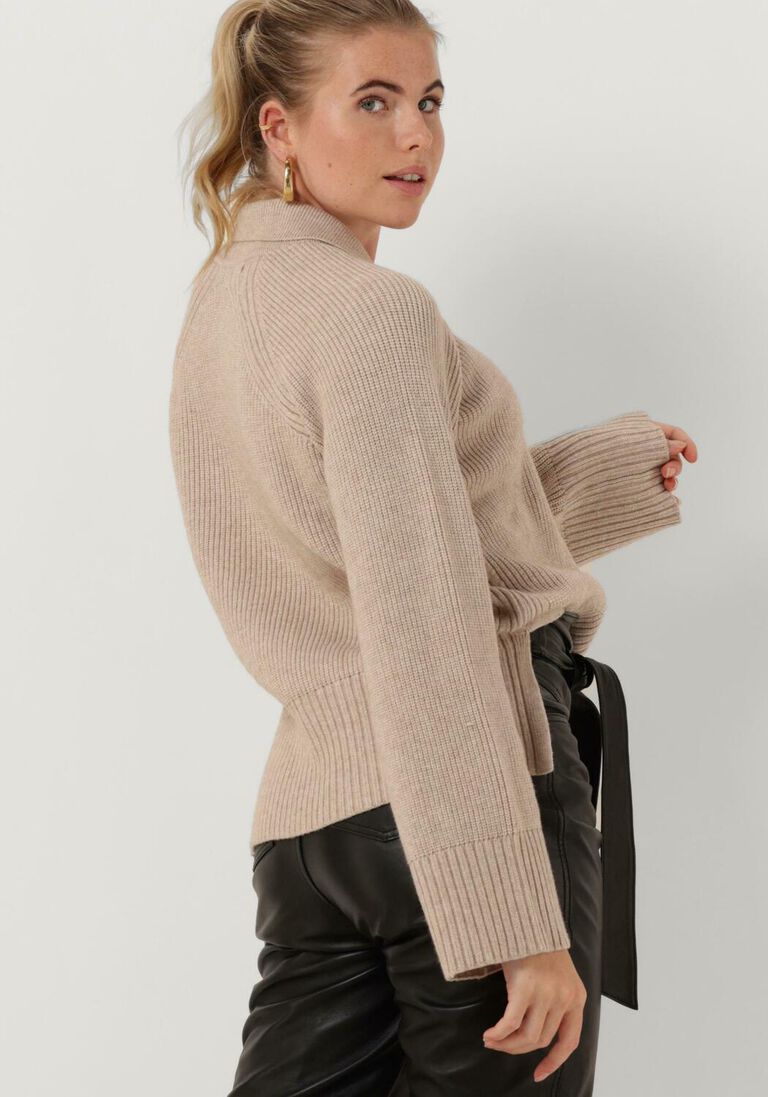 SECOND FEMALE zand second female trui katara knit collar