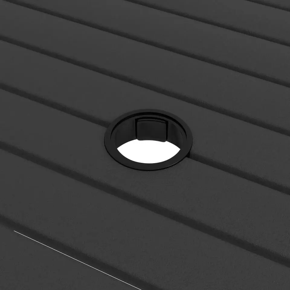 vidaXL - Tuinset - Grijs - Staal - 80 cm tafellengte