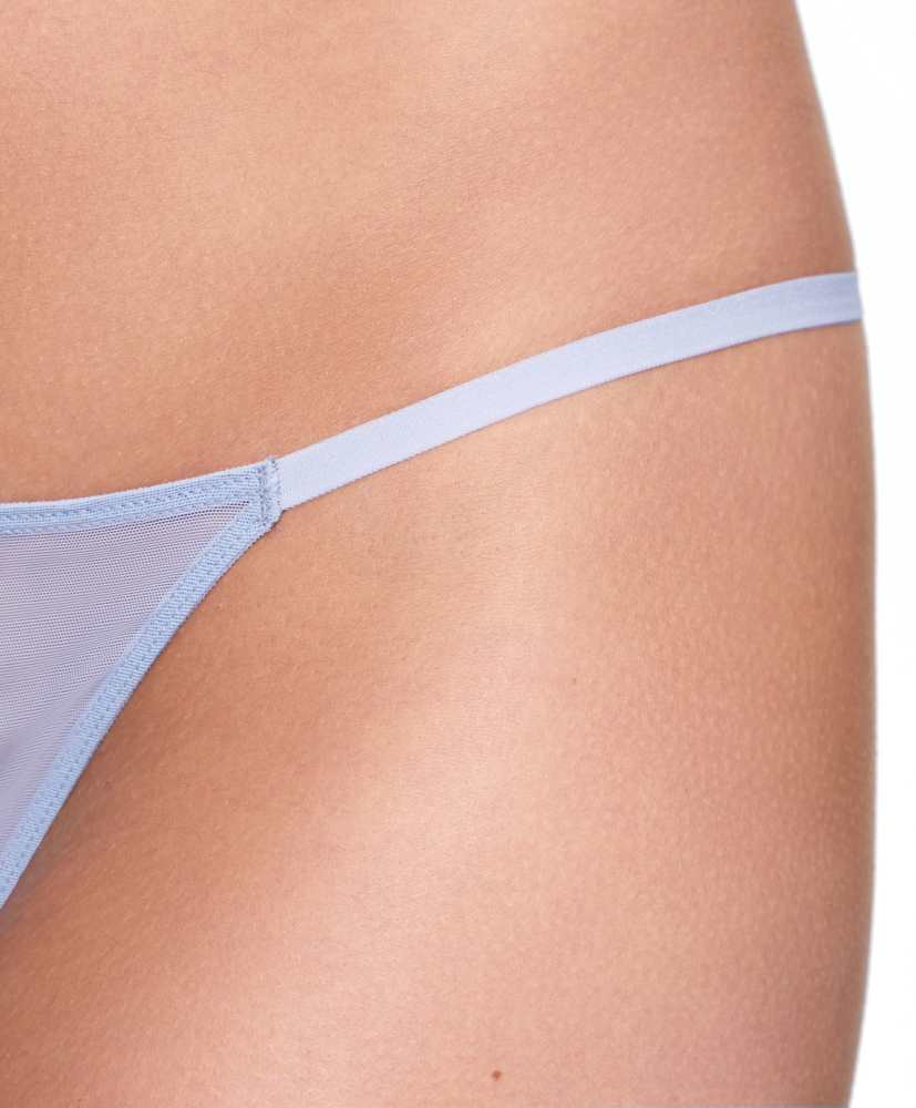 Calcinha fio dental com alça de tule