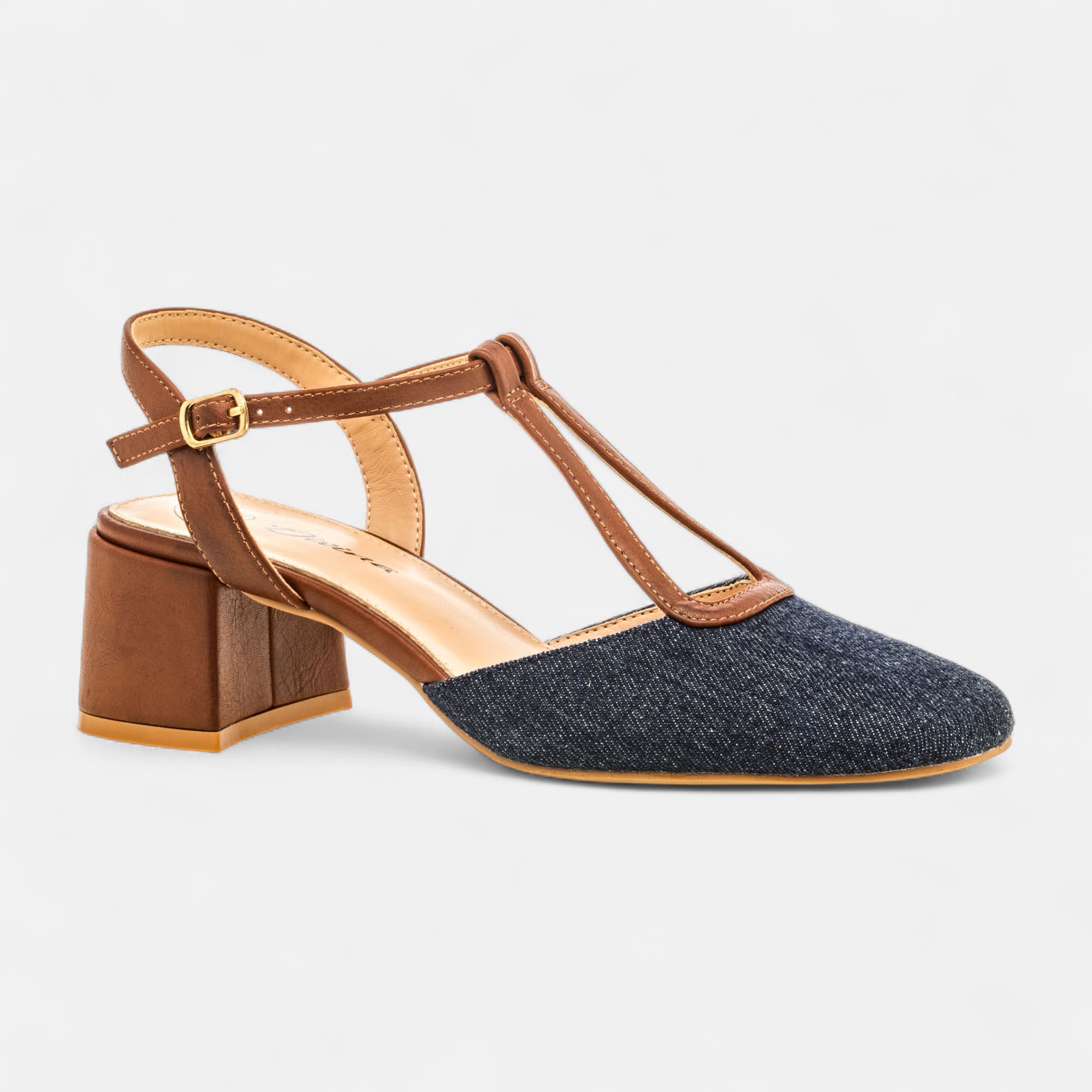 Escarpins avec bride arrière à talon Femme jeans
