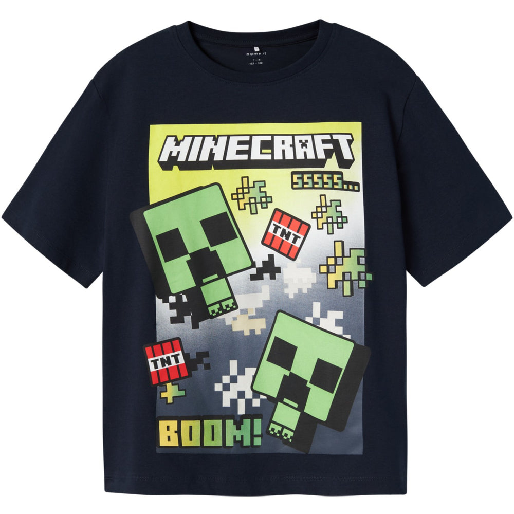 Køb Name It Navy Blazer Mus Minecraft Regular T-Shirt Noos