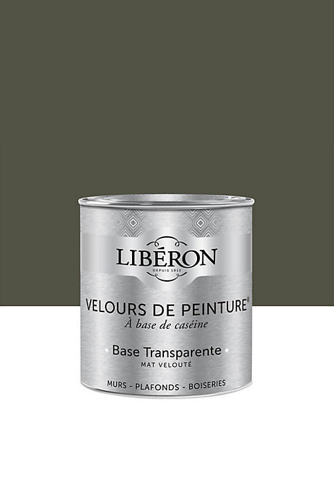 Peinture multisupport murs, plafonds et boiseries Velours de peinture vert kaki barda Libéron 0,5L