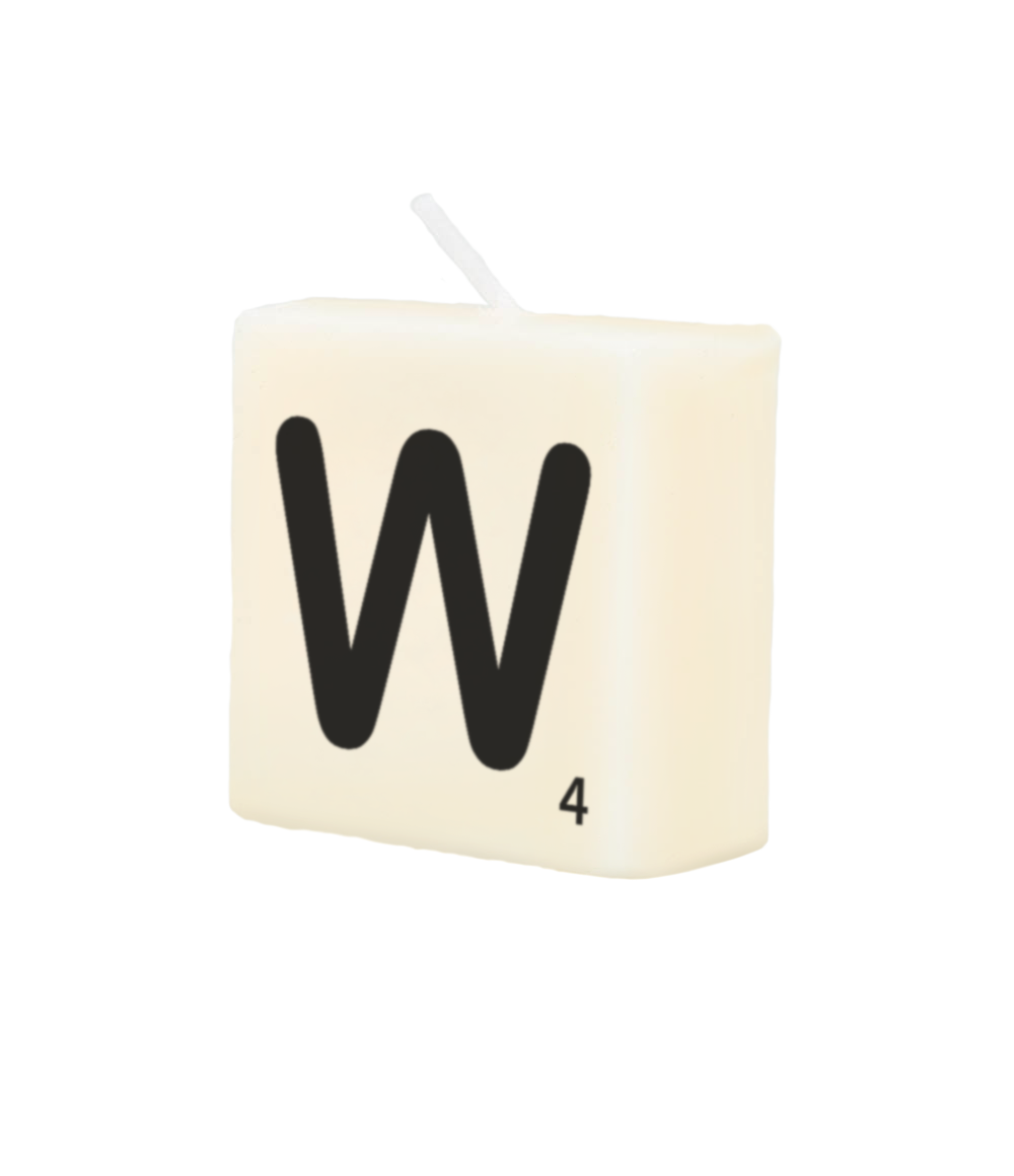 Letter Kaarsje W 4cm