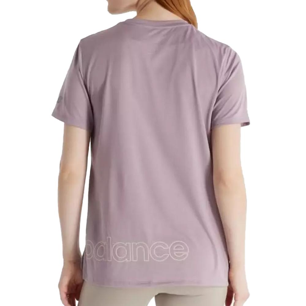 New Balance T-shirt Mauve Femme New Balance Graphic