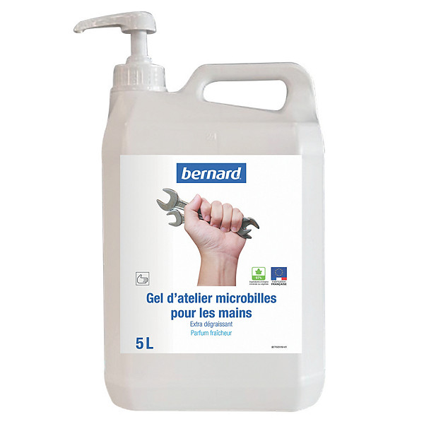 Gel nettoyant mains atelier Bernard, bidon de 5 L