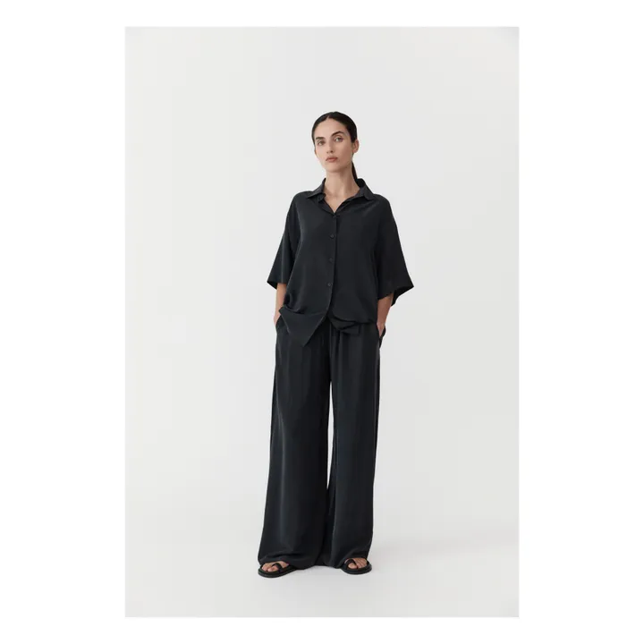 St Agni Chemise Soie | Noir