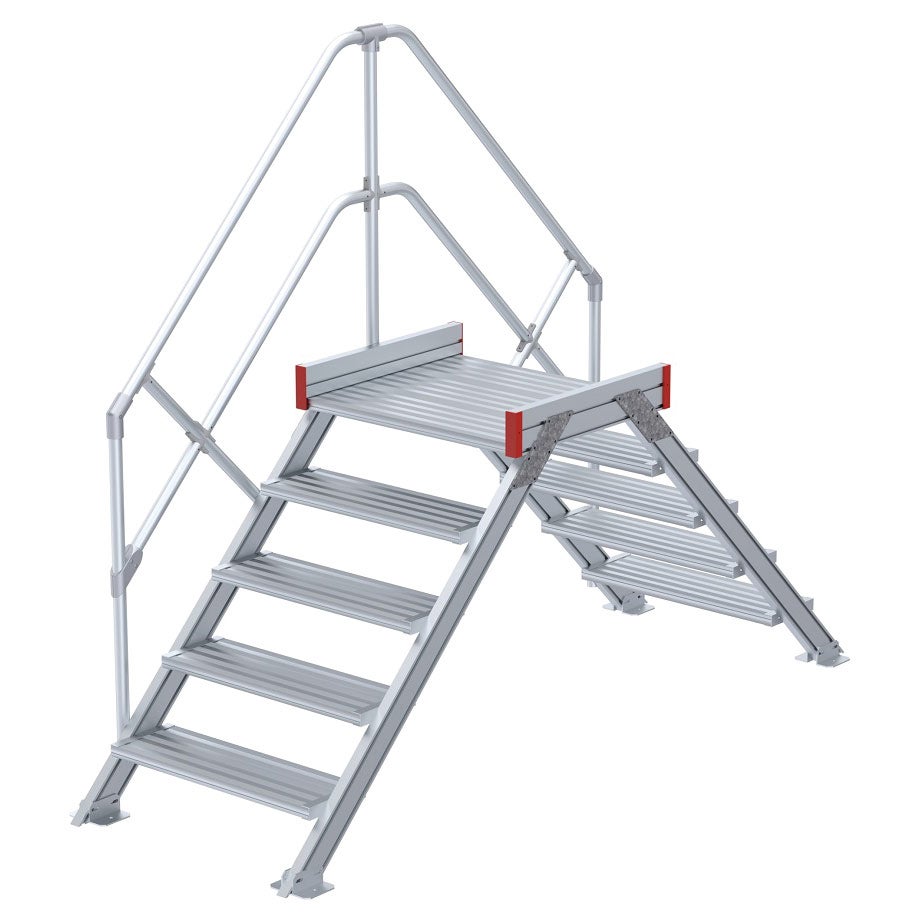 Euroline 512 overgang 45° 800mm stapbreedte 2x5 treden